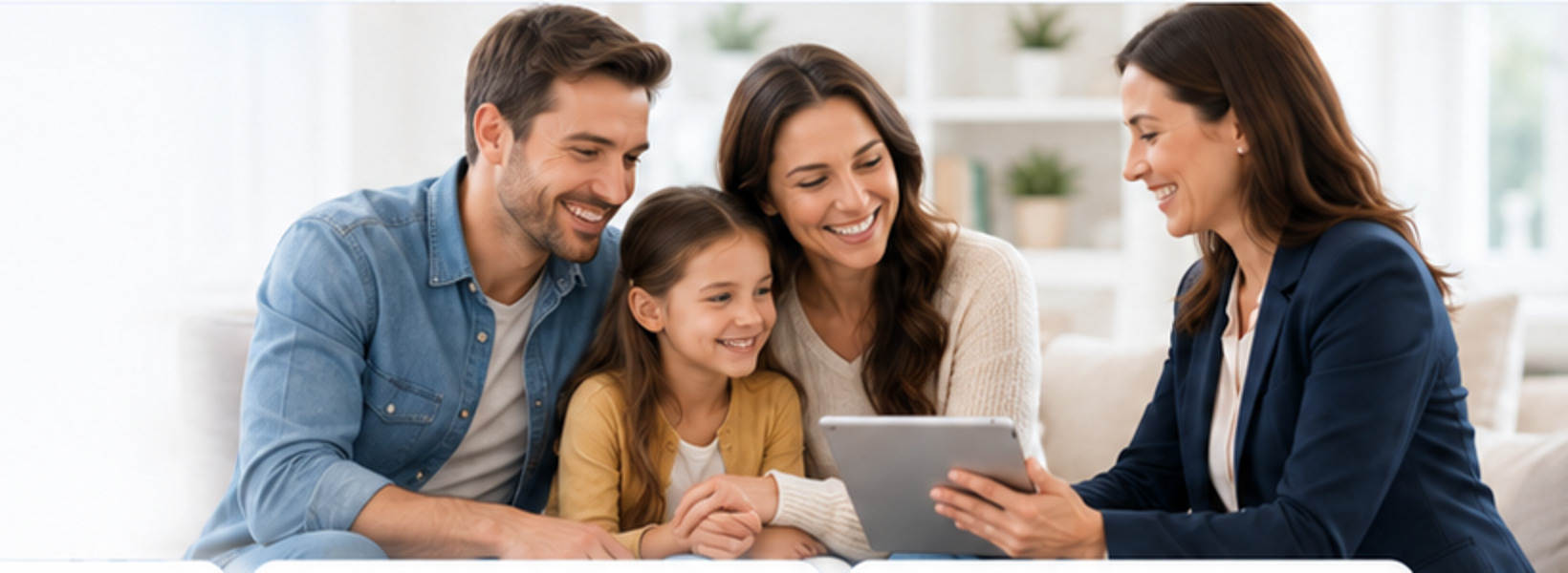 Family reviewing health coverage choices