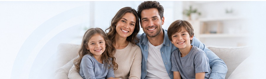 Family reviewing life insurance coverage