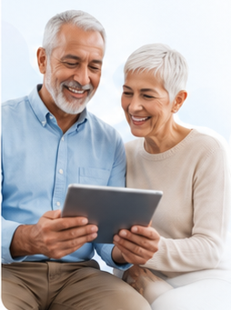 Medicare clients reviewing coverage options